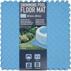 Lot de 9 dalles de protection de sol en mousse bleu 38.5 x 38,5 cm ép 4 mm (tapis de sol pour piscine hors sol ou spa gonflable) - Publicité