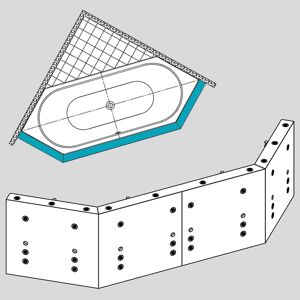 KALDEWEI MULTIVERSO Kits complets pour baignoires balnéo hexagonales, 550000160000, 952, VAIO DUO 6