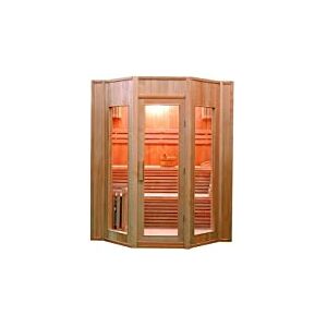 N NETSPA France Sauna SN-ZEN4PK Sauna Vapeur Zen Poêle et Pierre Inclus Puissance 6 KW 4 Places Pack Complet, Bois - Publicité