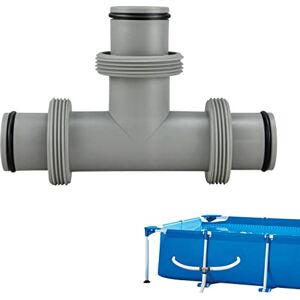 Hekasvm Raccord Tuyau Piscine En T Pour Tuyau De Ø 38 Mm,Adaptateur De Tuyau De Piscine Pour Pompes De Piscine Gonflables,Joint De Tuyau De Pompe De Filtre De Piscine Accessoires De Piscine (1.5in T-fitting) - Publicité