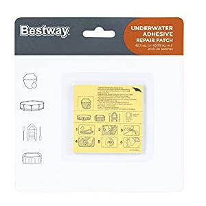 Bestway Underwater Adhesive Repair Patch, Swimming Pool Patch Repair Kit, Pool Puncture Repair Patch, 10 Patches - Publicité