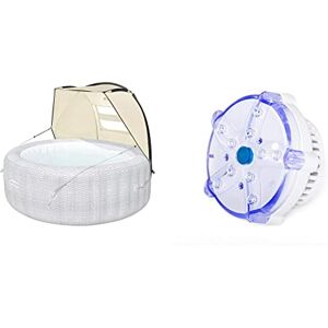 Bestway Lay-Z-Spa Bâche de Piscine et Accessoires Beige & Lay-Z-PA Lumière LED 9,2 x 6,2 cm 7 Couleurs - Publicité