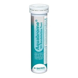 Bayrol Aquabrome Quicktest 50 bandelettes pour mesurer la teneur en brome, TAC piscine, pH piscine, concentration algicide conviennent aussi aux spas - Publicité