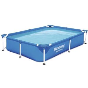 Bestway Piscine hors sol rectangle Steel Pro(tm) 221 x 150 x 43 cm bleu clair - Publicité