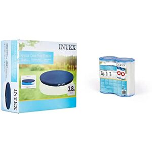 Intex bâche Protection pour Piscine autoportante 3m96 & Lot de 2 Cartouches filtrantes de Type A - Publicité