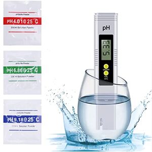 Yummici Compteur ph, Testeur PH Numérique Mètre ph Piscine Testeur de qualité de l'eau avec Plage de Mesure 0-14 Testeur de Qualité De L'eau avec Poudres de pH pour Aquarium, Piscine, Spa - Publicité