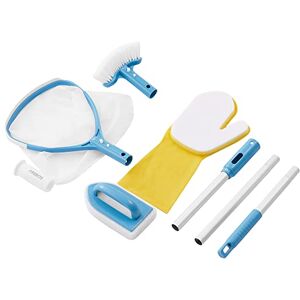 AREBOS Spa Kit de Nettoyage de Piscine   Kit d'entretien de Piscine 5 pièces   Kit d'entretien de Piscine   Accessoires pour Spa Kit d'entretien Complet avec épuisette de Skimmer, Pad de Scrubber - Publicité