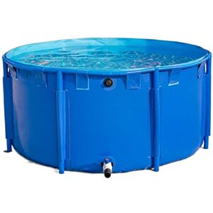 ZFSSH Piscine Hors Sol pour Chiens Adultes en Bas âge, Cour/Jardin/Maison, piscines de dégagement à Cadre en Plastique et métal Ultra Petites, Piscine Ronde Bleue Piscina Grande Relax, 33 30 26 23 20 Pied - Publicité