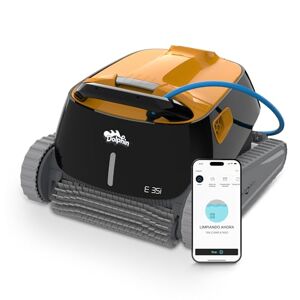 DOLPHIN E35i Robot de nettoyage de piscine automatique Couvre jusqu'à 12 m Propre fond, murs et ligne de flottaison App, Bluetooth et WiFi Garantie de 2 ans - Publicité