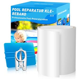 Kodexa Liner Piscine Kit de Réparation Piscine en TPU Auto-Adhésifs, Patch étanche sous l'eau, Patchs Réparation de Tente, Ruban Réparation 10 cm x 150 cm pour lit d'eau, Piscine, Liner de Piscine - Publicité