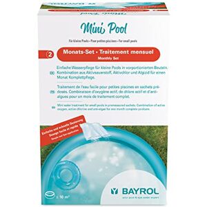 Bayrol Mini Pool Traitement mensuel Entretien Facile Piscine Hors Sol en sachets pré-dosés Combinaison d'oxygène Actif, de Chlore & Anti-algues - Publicité