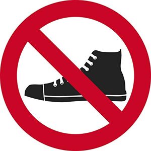 INDIGOS UG Autocollants Piscine Chaussures interdites 200x200mm - Publicité