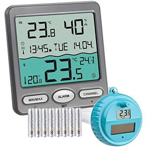 TFA Dostmann Thermomètre analogique 14.1029, pour gril/viande, pour mesurer  la température de l'espace de cuisson, pour le gril/smoker, en acier