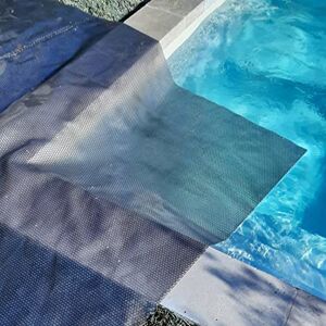 EDENEA Couverture Solaire Piscine Gris Silver Rectangle Epaisseur 350 Microns Haute Performance-Œillets Offerts-Idéale Piscine Hors Sol et Enterrée Bache Piscine Solaire Bache Bulles (3 x 2 m) - Publicité