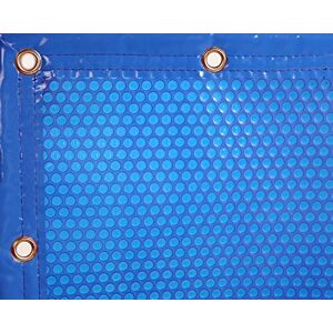 International Pool Protection Pack couverture thermique 600 microns Eco avec renfort sur les largeurs + enrouleur télescopique avec tube de 80 mm pour piscine de 4 x 8,5 mètres - Publicité