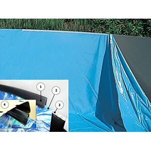 EDG Liner Piscine Hors Sol – Ovale Dimensions 730 x 370 cm – Hauteur Paroi 1.22m à 1,32m Montage Overlap Coloris Bleu Uni Spécial Piscine Acier Idéal en Remplacement Rénovation - Publicité