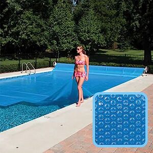 Linxor Bâche à Bulles sur Mesure pour Piscine 300 microns Bleu Plusieurs Tailles Disponibles - Publicité