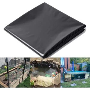 CHAOJIMALI Bâche de Bassin En HDPE Noir Bâche Liner pour Bassin Flexible 0.12mm 8x5m 13x13m doublure préformée pour bassin à poissons aux intempéries Flexible pour piscine aménagement paysager renforcé ( Taille - Publicité