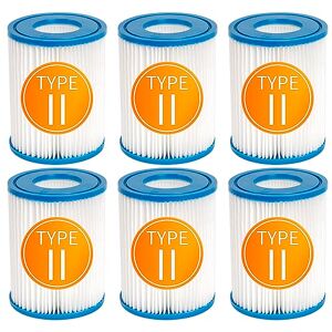 YanBan Cartouches filtrantes de Rechange compatibles avec Best-Way Type II 58094 Le Filtre de Piscine Gonflable, Compatible avec Lay-Z Spa Le Filtre de Bain à remous, 4,2", 5,4", Lot de 6 - Publicité