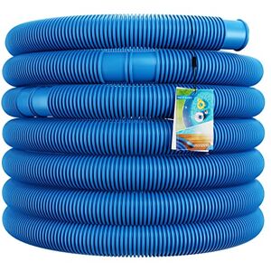 Monzana Tuyau de piscine 6m Ø32mm bleu flexible avec manchons de séparation tuyau pour pompe tuyau aspiration eau arrosage bassin - Publicité