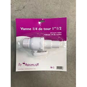 Aqualux EDENEA Vanne Robinet 1/4 De Tour Piscine Hors Sol Adaptateur A Emboiter pour Tuyau 32mm 38mm A Visser Filetage 1" 1/2 M - Publicité