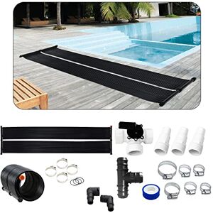 AREBOS Chauffe-Eau Solaire   Capteur Solaire   Chauffe-Piscine  Tapis Solaire   Absorbeur Solaire   300 x 66cm   Plastique résistant aux UV   INCL. Ensemble de dérivation - Publicité