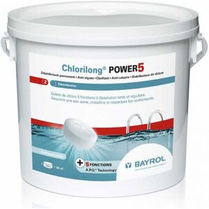 Chlore Chlorilong Power 5 fonctions bayrol (10kg) - Publicité