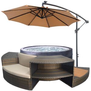 NETSPA Spa portable NetSpa Vita 4 Places avec 5 meubles et Parasol