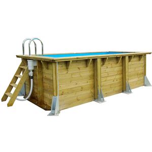 UBBINK Piscine bois URBANPOOL 250 x 450 x 140 liner bleu - Publicité