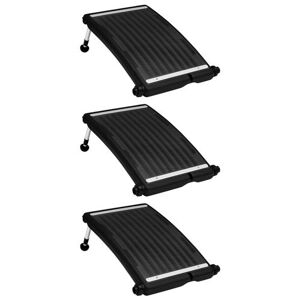 Non communiqué vidaXL Panneaux de chauffage solaire de piscine courbés 3pcs 72,5x46cm Noir - Publicité