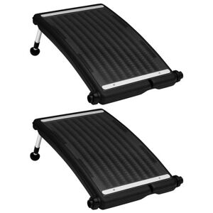 Non communiqué vidaXL Panneaux de chauffage solaire de piscine courbés 2pcs 72,5x46cm Noir - Publicité