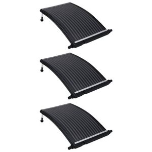 Non communiqué vidaXL Panneaux de chauffage solaire de piscine courbés 3 pcs 110x65cm Noir - Publicité