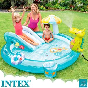 Intex Crocodile Play Centre With Slide Pool Multicolore 201 x 17 x 84 cm - Publicité