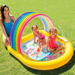 Intex Rainbow Children´s With Canopy And Sprinkler Pool Multicolore 130 x 147 x 86 cm - Publicité