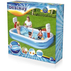 Bestway Basketball 254x168x102 Cm Rectangular Inflatable Pool Bleu 636L - Publicité