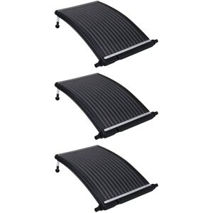 3095463 vidaXL Panneaux de chauffage solaire de piscine courbés 3 pcs 110x65cm - Publicité