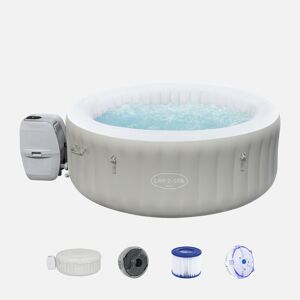 Bestway Spa gonflable 4 places rond. matiere DuraPlus triple couche 120 jets d'air avec filtre inclus - Gris