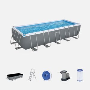 Piscine tubulaire hors sol Vostok grise Bestway. rectangulaire 6x3m avec bache de protection. filtre. echelle de securite et kit de reparation liner -