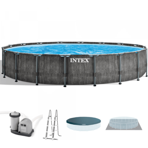 Piscine Ronde Intex Prisma Frame Greywood 26744NP - Publicité