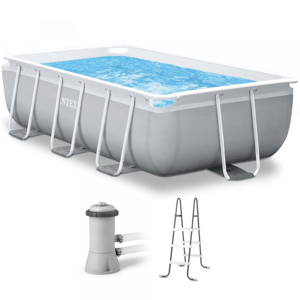 Intex Piscine hors-sol Intex Prisma Frame 26784NP + Épurateur et Échelle