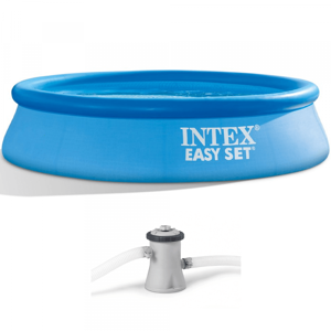 Intex Piscine gonflable Intex Easy Set 28122NP + Pompe filtre