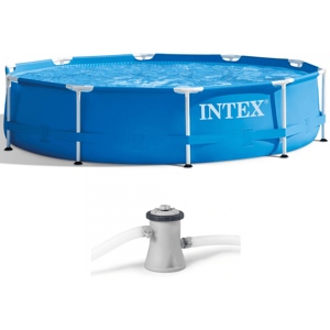 Piscine ronde Intex Metal Frame 28202NP + Épurateur à cartouche - Publicité