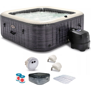 Piscine hydromassage spa Intex Carrée Greystone Deluxe 28452EX - Publicité