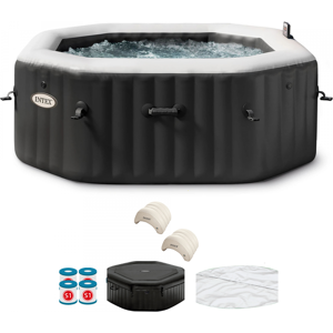 Piscine hydromassage spa Intex Octogonale Jet & Bubble Deluxe 28458EX - Publicité