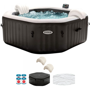 Intex Piscine hydromassage spa Intex Octogonale Jet & Bubble Deluxe 28462EX