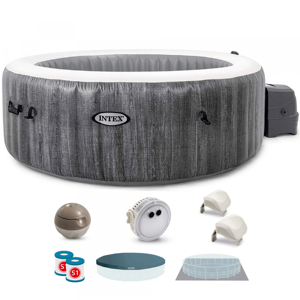 Piscine hydromassage spa Intex Ronde Greywood Deluxe 28440EX - Publicité