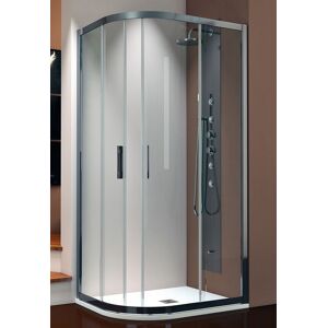 Thermodesign Cabine de douche Perla PRL / SR asymétrique semi-circulaire 110x80 - transparent - Publicité