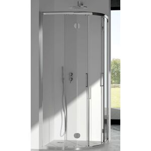 CSA Box Doccia Boite de douche semi circulaire Erica C2F 2S HAUTEUR PERSONNALISEE 80x80 Ar