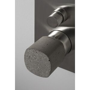 Ritmonio Mitigeur de douche encastré avec déviateur haptique avec poignée en ciment