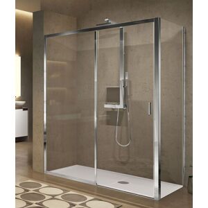 Novellini Boite de douche Lunes 20 2PH F 170x75 a ouverture coulissante argent aqua